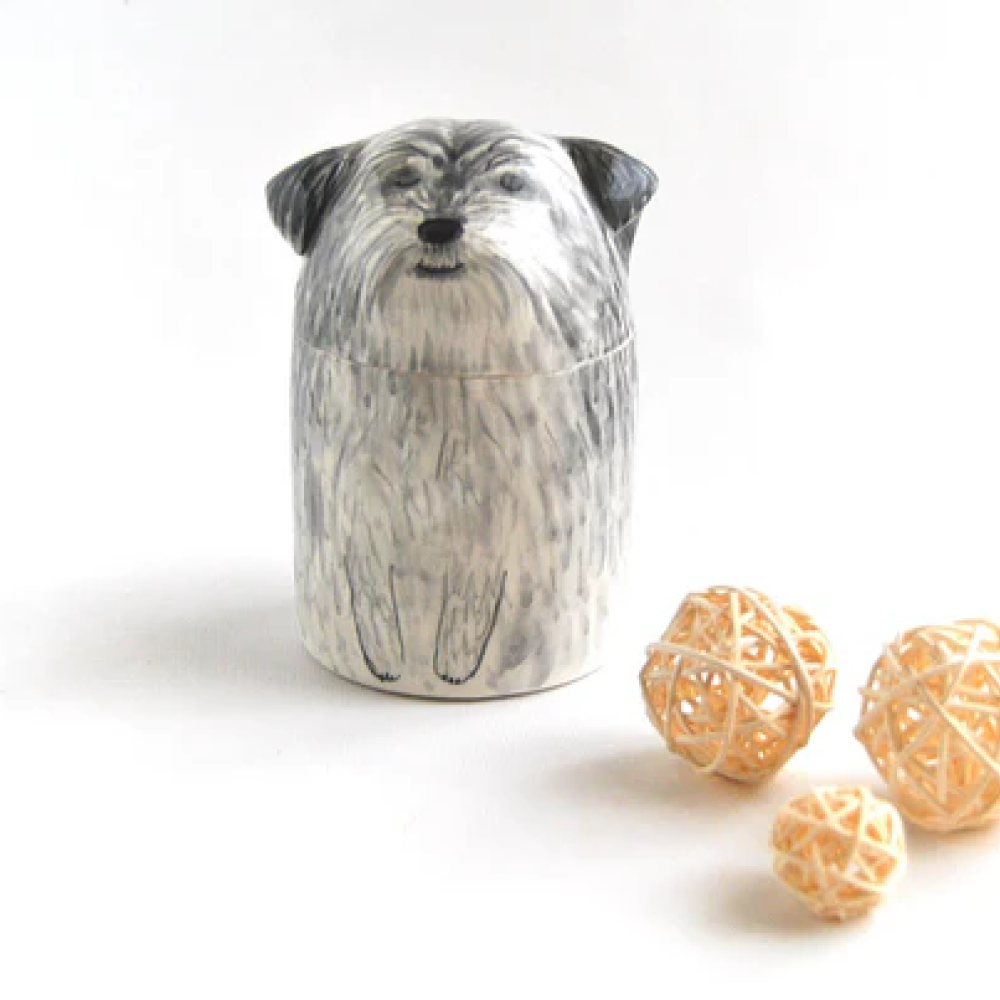 Hand-Painted Ceramic Dog Urn - Crafted in Your Dog's Likeness