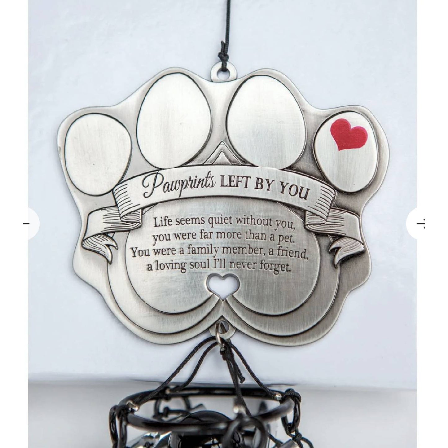 Pet Memorial Windchime - Pawprints Left by You